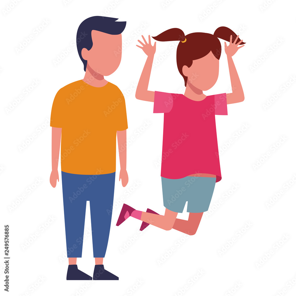 Kids playing cartoons