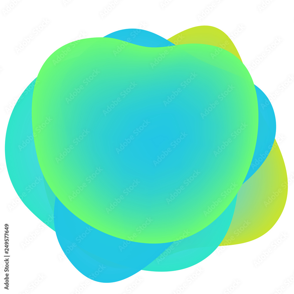 Vector set of neon liguid shapes Vector set of neon liguid shapes