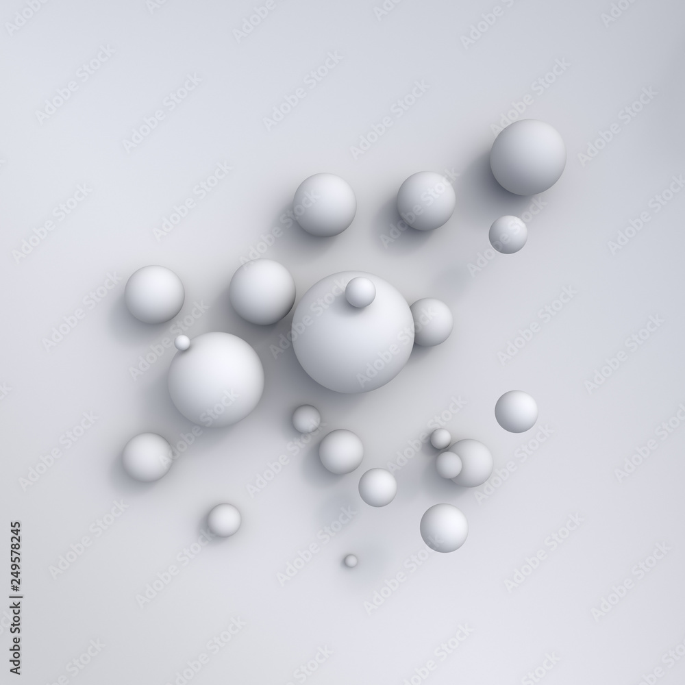 White abstract spheres backdrop White abstract spheres backdrop