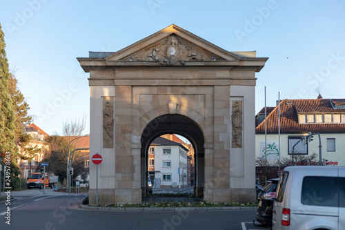 Historical buildings of Frankenthal City, Wormser Tor in Germany