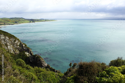 Seaview from cliff in Southern Scenic Route, New Zealand, South Island