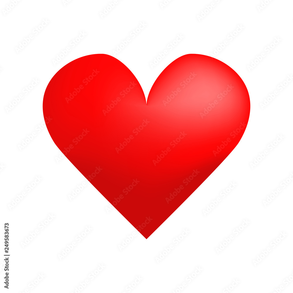 Big red heart vector illustration