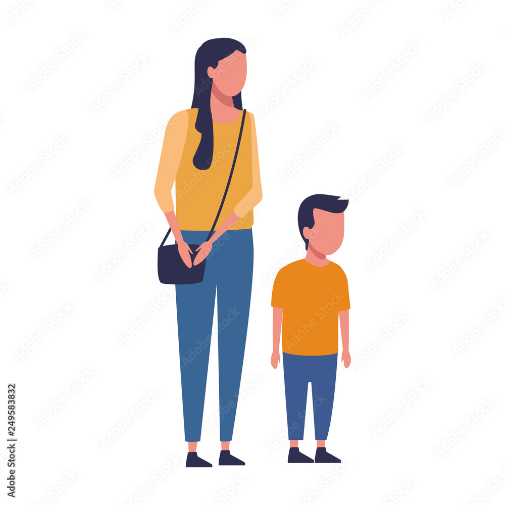 Family and kids cartoon Family and kids cartoon