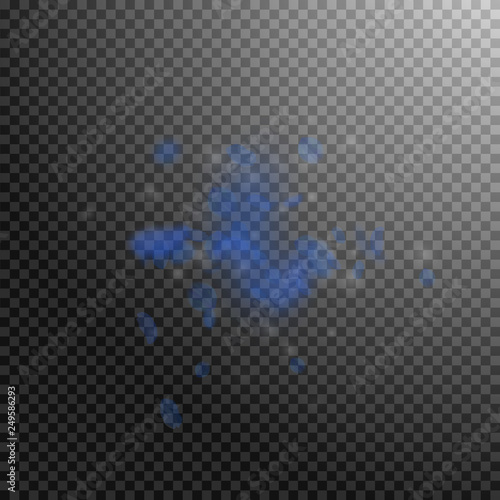 Dark blue flower petals falling down. Mesmeric rom
