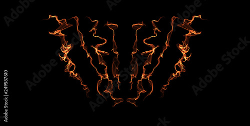 abstract gothic symmetrical flame pattern