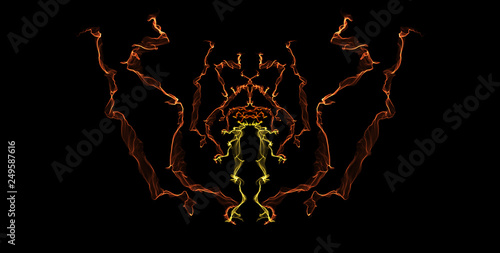 abstract gothic symmetrical flame pattern