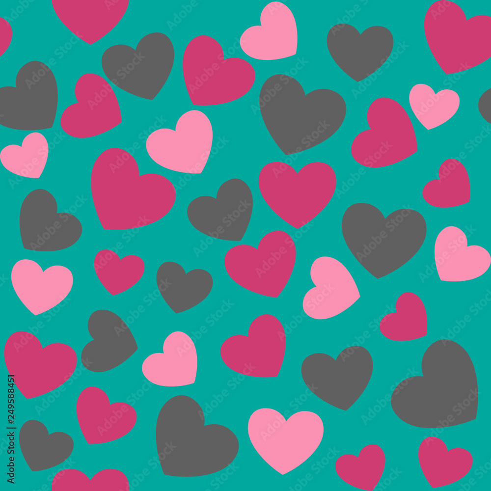 Romantic seamless pattern with hearts Romantic seamless pattern with hearts
