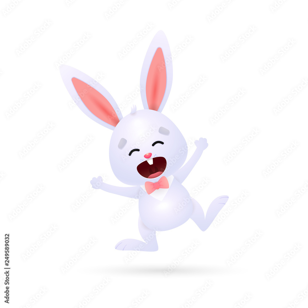 Happy jumping Easter bunny Happy jumping Easter bunny
