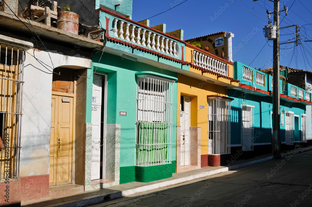 Fototapeta premium Stadtansicht, Straßenszene, Trinidad, Kuba