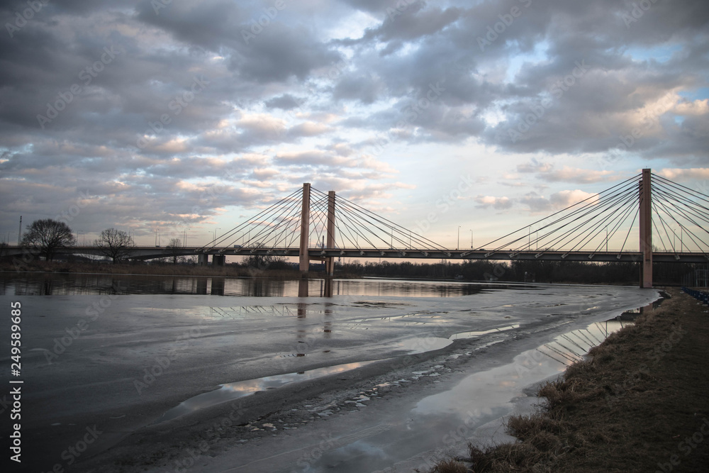 Most Milenijny Wrocław, Odra Dolnyśląsk , Polska , Europa