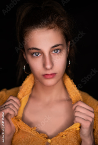 Young Woman with Beautiful Captivating eyes posing