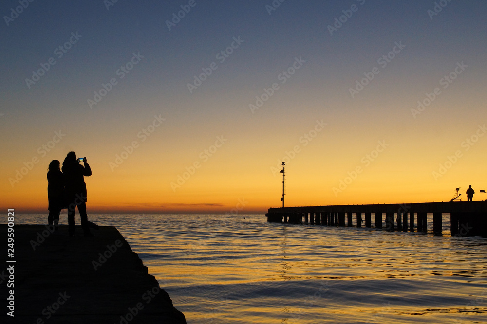 Fototapeta premium selfie in the sunset