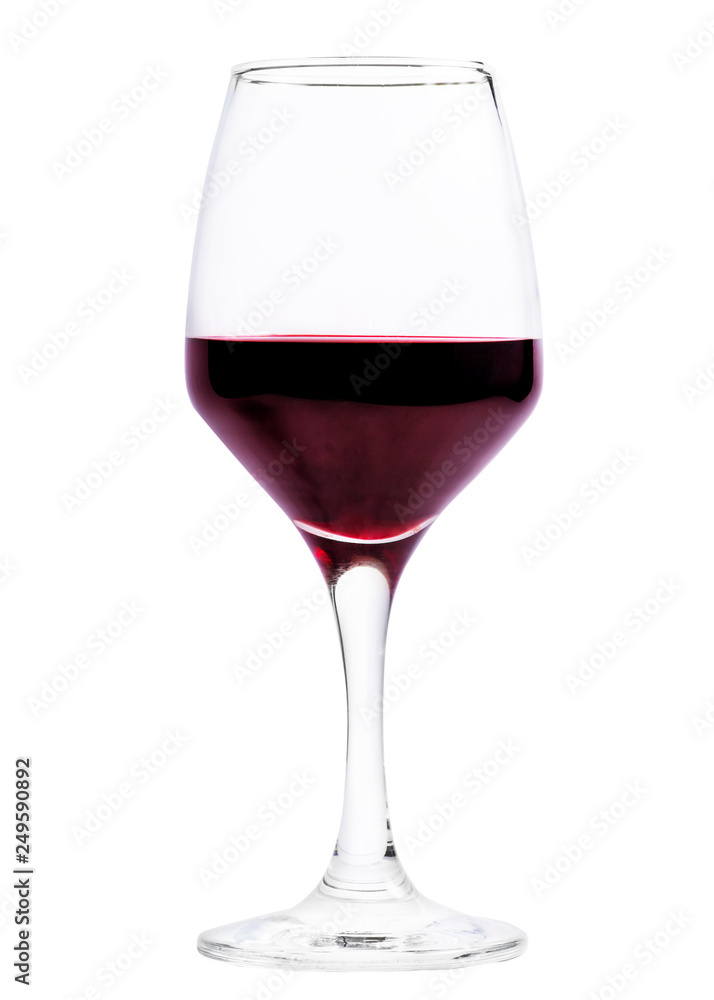 glass of wine on a white background. Half a glass. Isolate. Half empty glass glass of wine on a white background. Half a glass. Isolate. Half empty glass