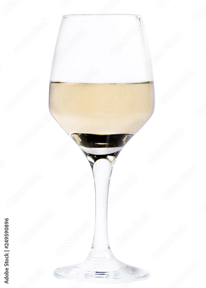 glass of wine on a white background. Half a glass. Isolate. Half empty glass glass of wine on a white background. Half a glass. Isolate. Half empty glass