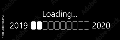 Progress bar showing loading of 2020