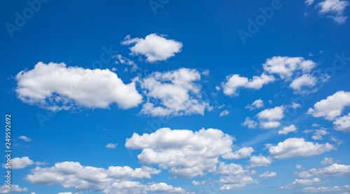 Fototapeta Naklejka Na Ścianę i Meble -  Blue sky with white clouds. Summer sky.