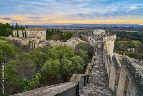 Fotografia, Obraz The Wall of the Villeneuve-les-Aviñón Castle, Avignon, France