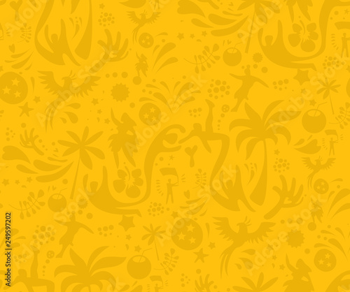 Seamless sports yellow  pattern, abstract football vector background. Seamless Pattern included in swatch
