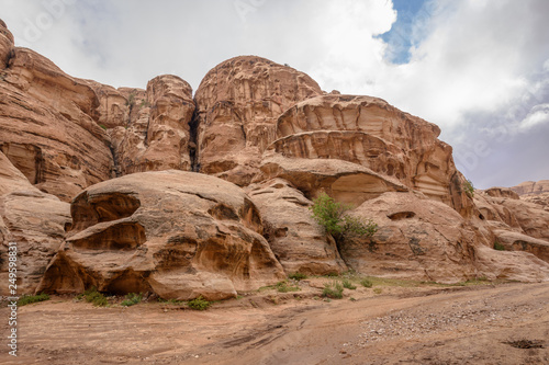 Bizarre rock formations in Little Petr, Jordan