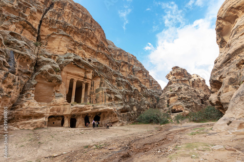 Ancient tombs in Little Petra, Jordna