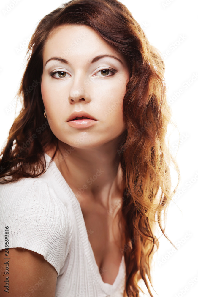 sexy beautiful young woman with clean skin on a white background sexy beautiful young woman with clean skin on a white background
