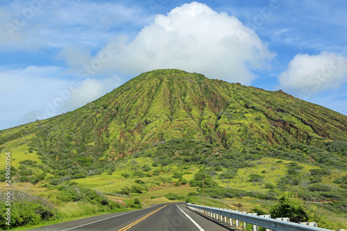 Driving for Koko crater  Oahu  Hawaii