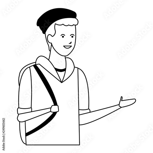 guy bagpack casual