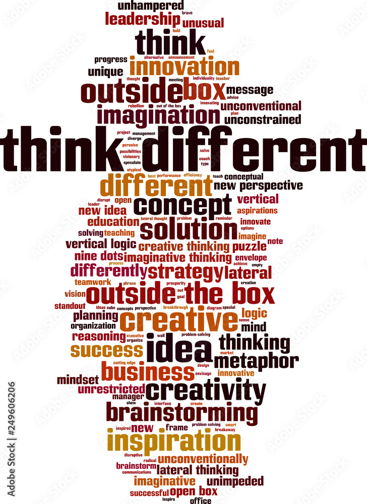 Think different word cloud