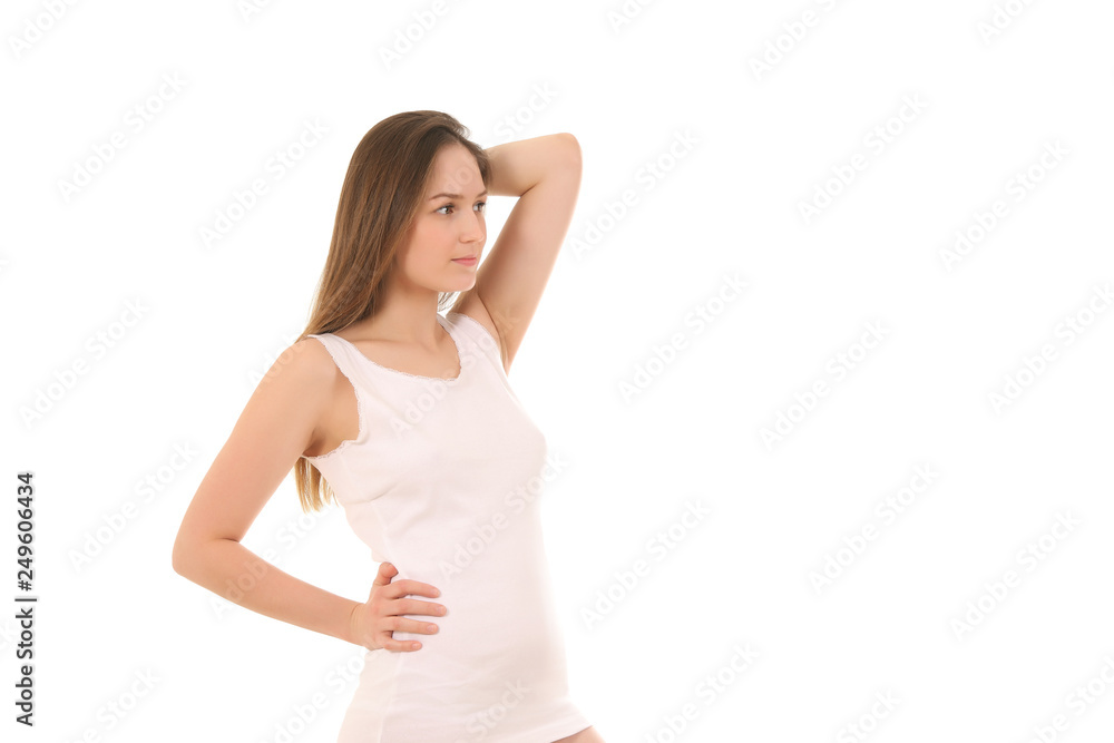 young girl with a beautiful athletic body in underwear young girl with a beautiful athletic body in underwear