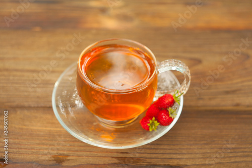 wild strawberry tea in beautiful cup