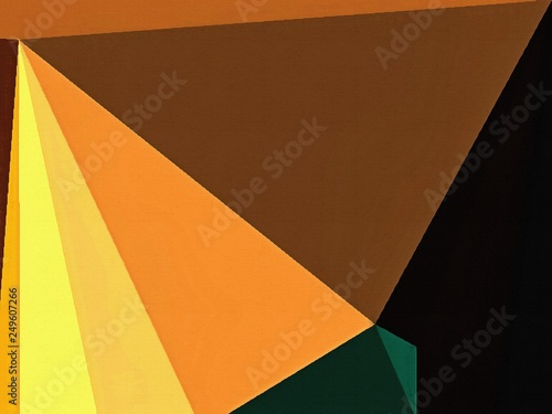 Abstract polygonal background. Triangles texture. Geometric modern art. Futuristic simple painting on canvas. Pattern for design. Backdrop template. Low poly concept artwork. Decorative elements.