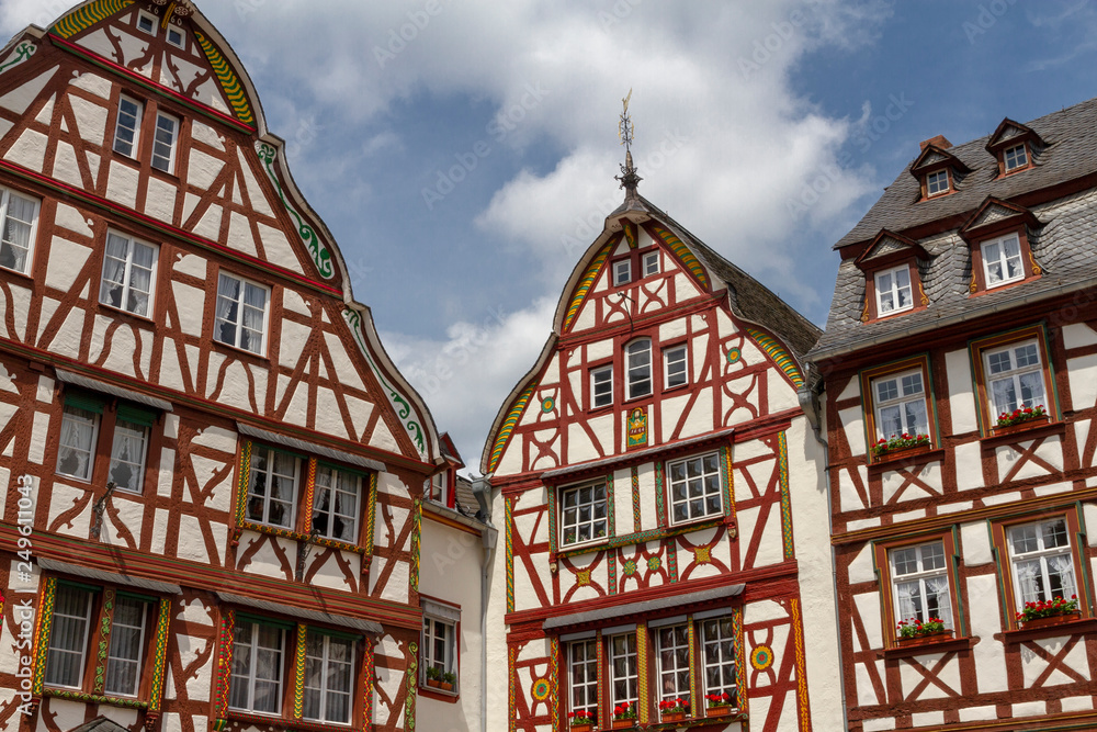 old framework buildings in Bernkastel-Kues, Rhineland Palatinate, Germany