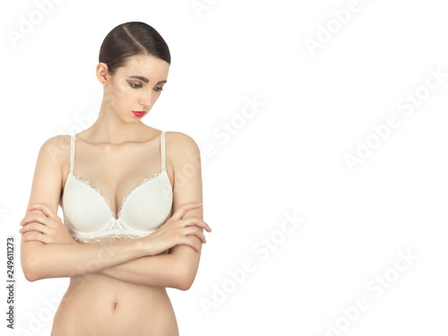 woman in bra