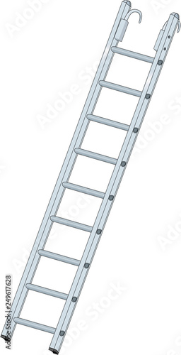 Roof Ladder Vector Illustration