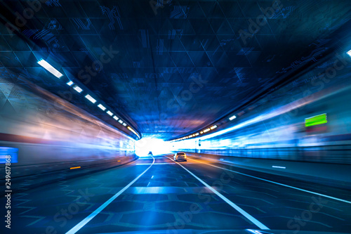 A hypothetical automobile tunnel that I imagined and designed for the future.
