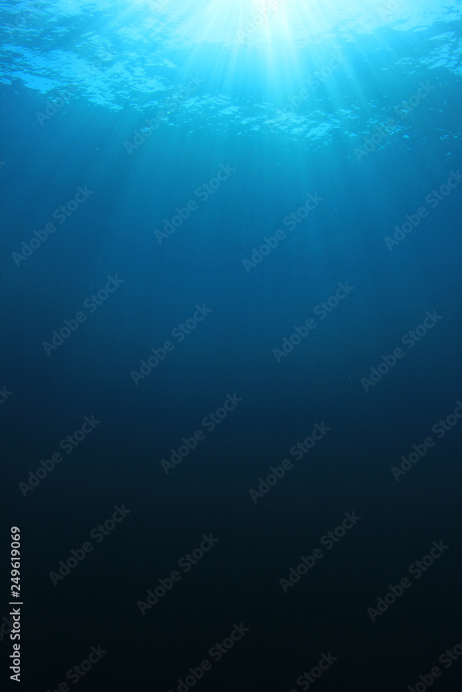 Underwater blue background in sea	