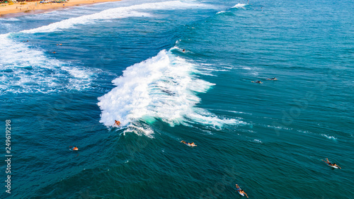 Canvas Print Aerial. Surfers. Hikkaduwa, Sri Lanka.
