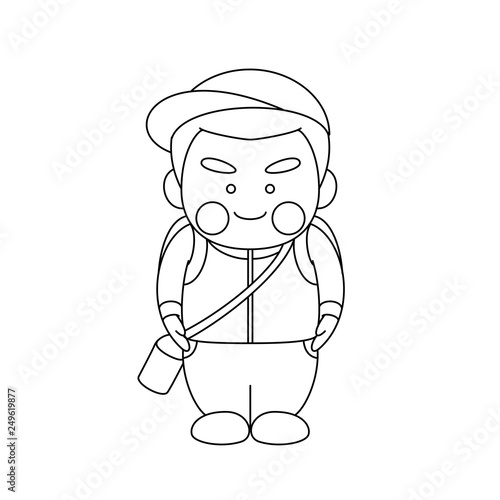 少年キャラクター遠足