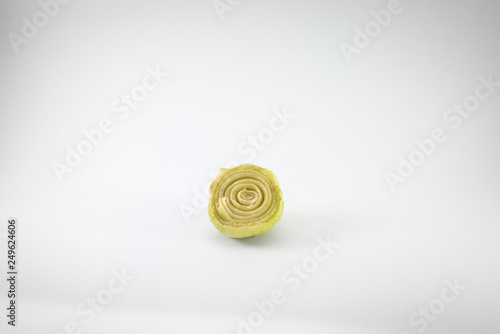 withered onion with white background