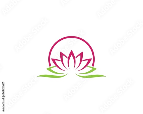 Lotus flowers logo Template