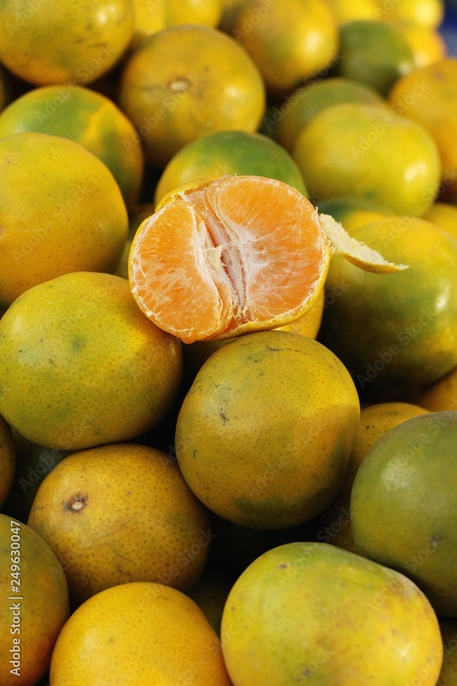 orange fruit is delicious at street food