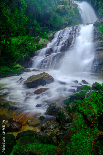 Huay Saai Leung Waterfall,Waterfall in tropical forest at inthanon national park,Thailand