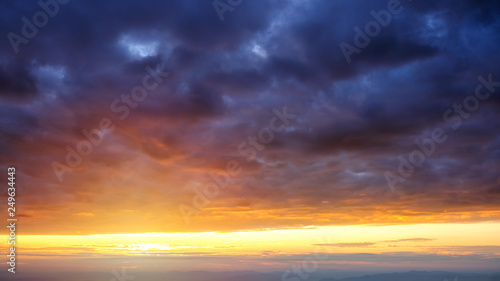 Sunrise above moutain in morning with cloud. © Mongta Studio