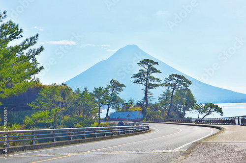 Bilde på lerret View of Kaimondake Mountain, Kagoshima