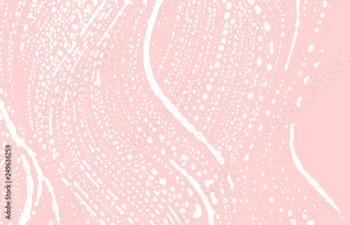 Grunge texture. Distress pink rough trace. Gorgeou