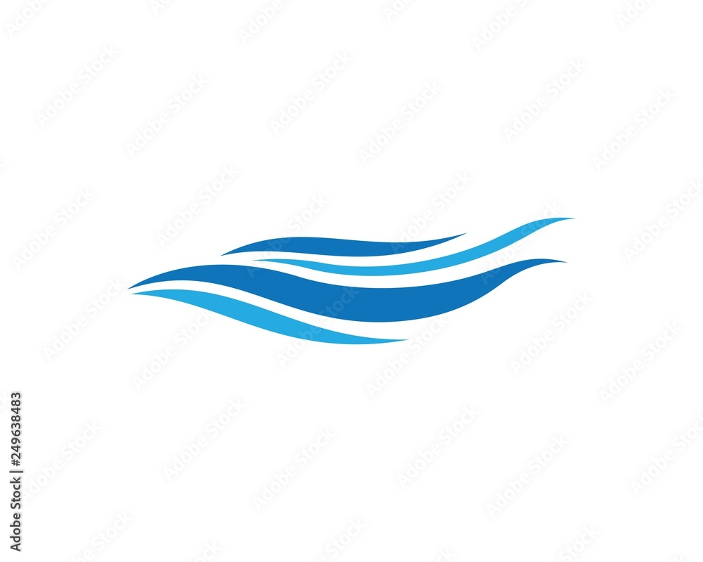 Water wave logo illustration Water wave logo illustration
