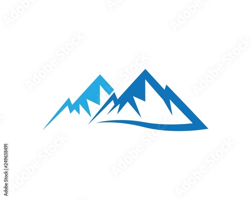 Mountain logo template vector icon illustration