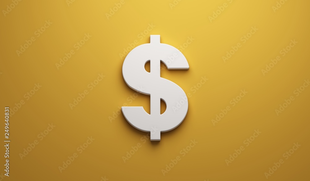 Dollar Sign - Business and Finance . 3D Render Illustration Dollar Sign - Business and Finance . 3D Render Illustration