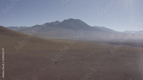 Aerial, Geothermal Landscapes Around El Tatio Geyser, Chile - native 10 Bit (HLG) photo