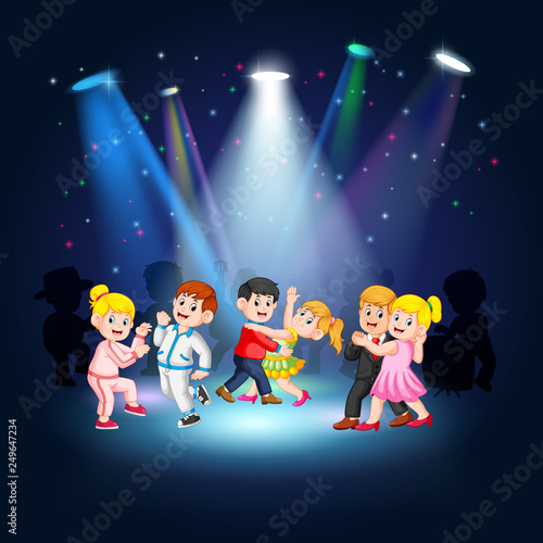 people dancing at the stage